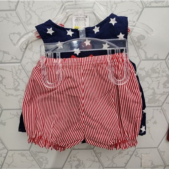 New Girls Summer Patriotic 4th July outfit bundle, size NB - Picture 3 of 6